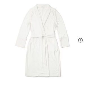 NWT Goumi Kids Mom Cloud Terry Robe XS/S Bamboo Organic Cotton White Pockets Mat